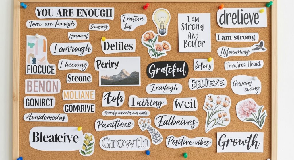 Vision Boards: A Powerful Tool to Manifest the Life You Desire 3 word-based or affirmation boards
